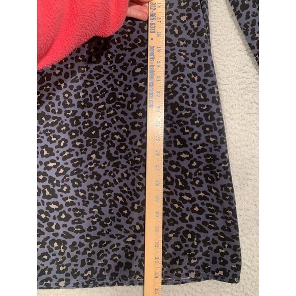 Banana Republic Dress Black Animal Print Dress Long‎ Sleeve Knee Length Size 0 - Picture 2 of 9